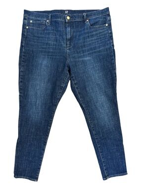 GAP 1969 size 35R True Skinny, Women's Dark Indigo Slim Stretch Denim Jeans